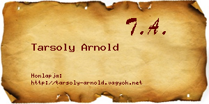 Tarsoly Arnold névjegykártya