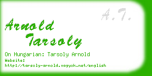 arnold tarsoly business card